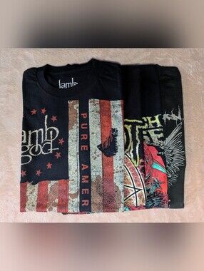 Big Bundle Of 4 Extreme Metal Metalcore Heavy Men's Small Heaven Shall Burn S